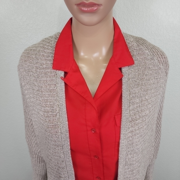 American Eagle Outfitters Tan Boho Open Cardigan Size M - Picture 4 of 11